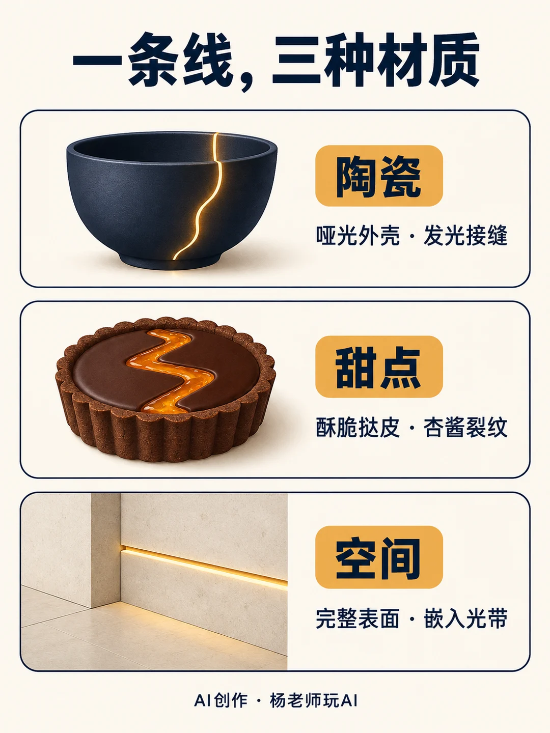 一条线三种材质