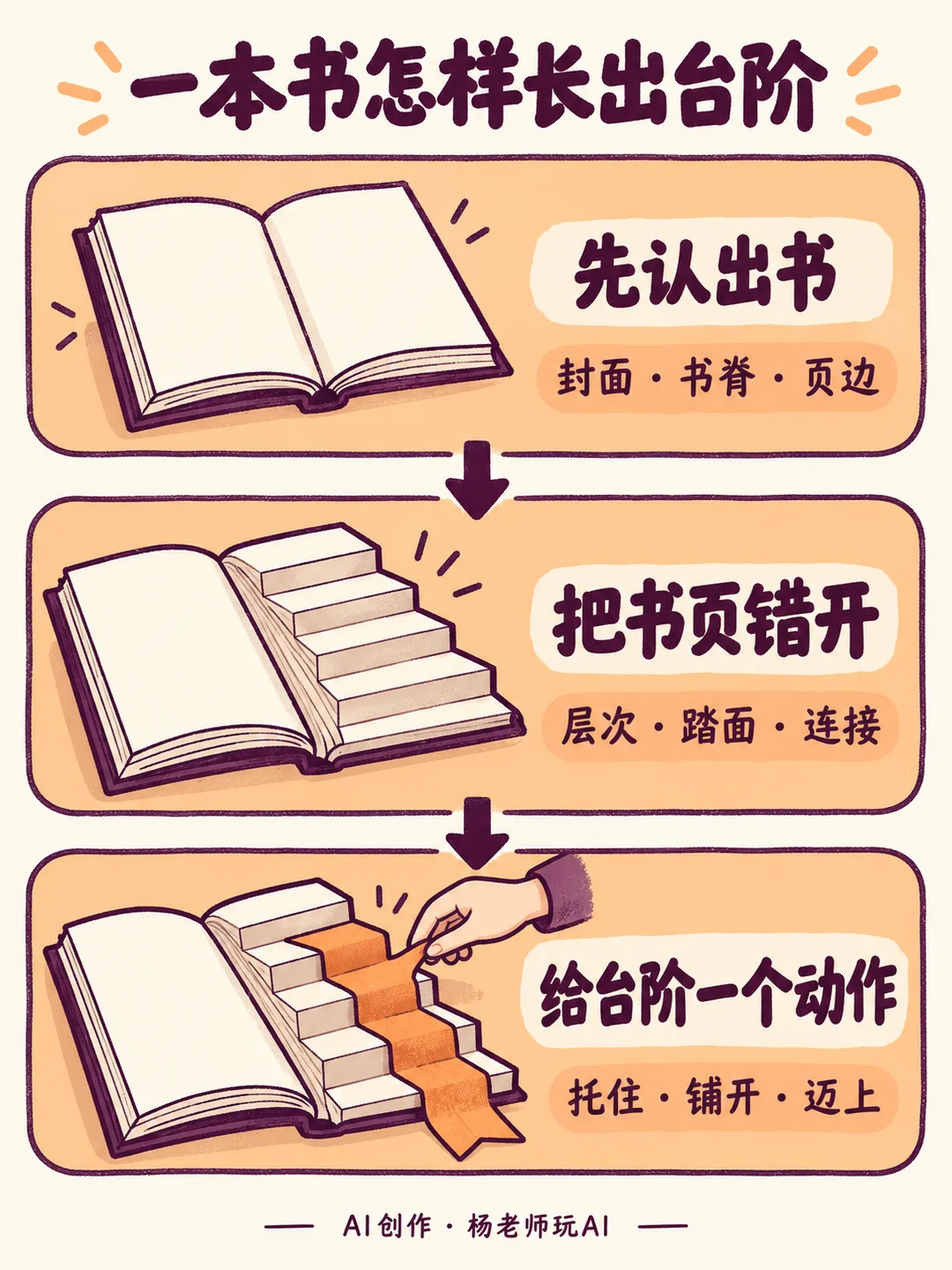 一本书怎样长出台阶