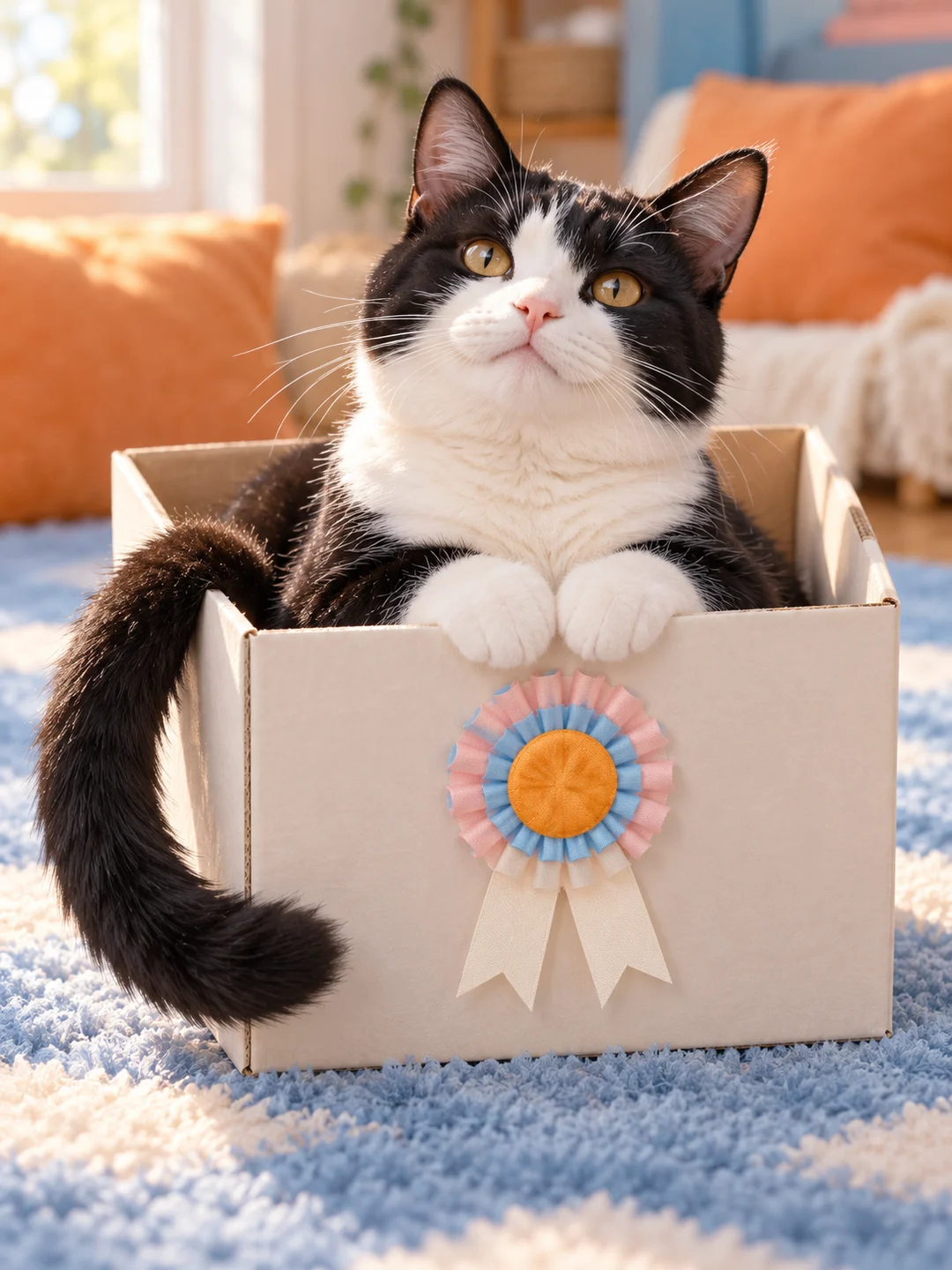 猫把自己收好了