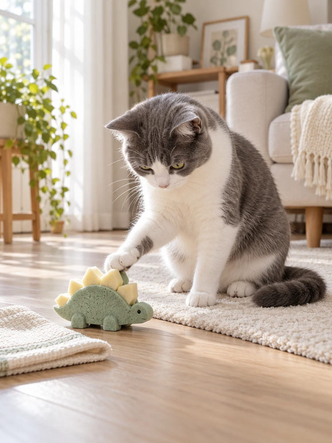 猫咪检查新同事