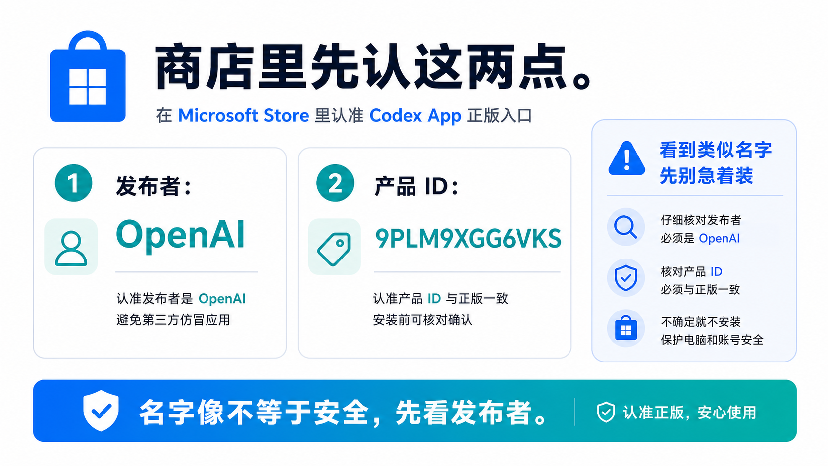 Microsoft Store 正版入口识别图